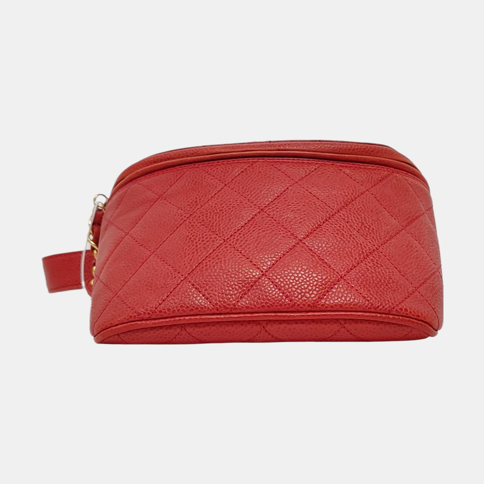 Quilted Grained Calfskin Red
