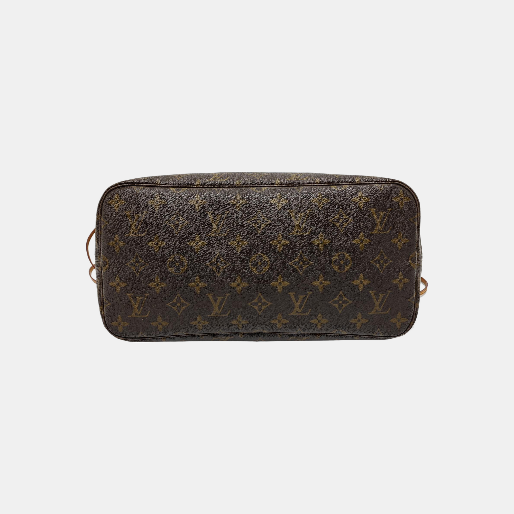 NEVERFULL MM Monogram Coated Canvas Brown
