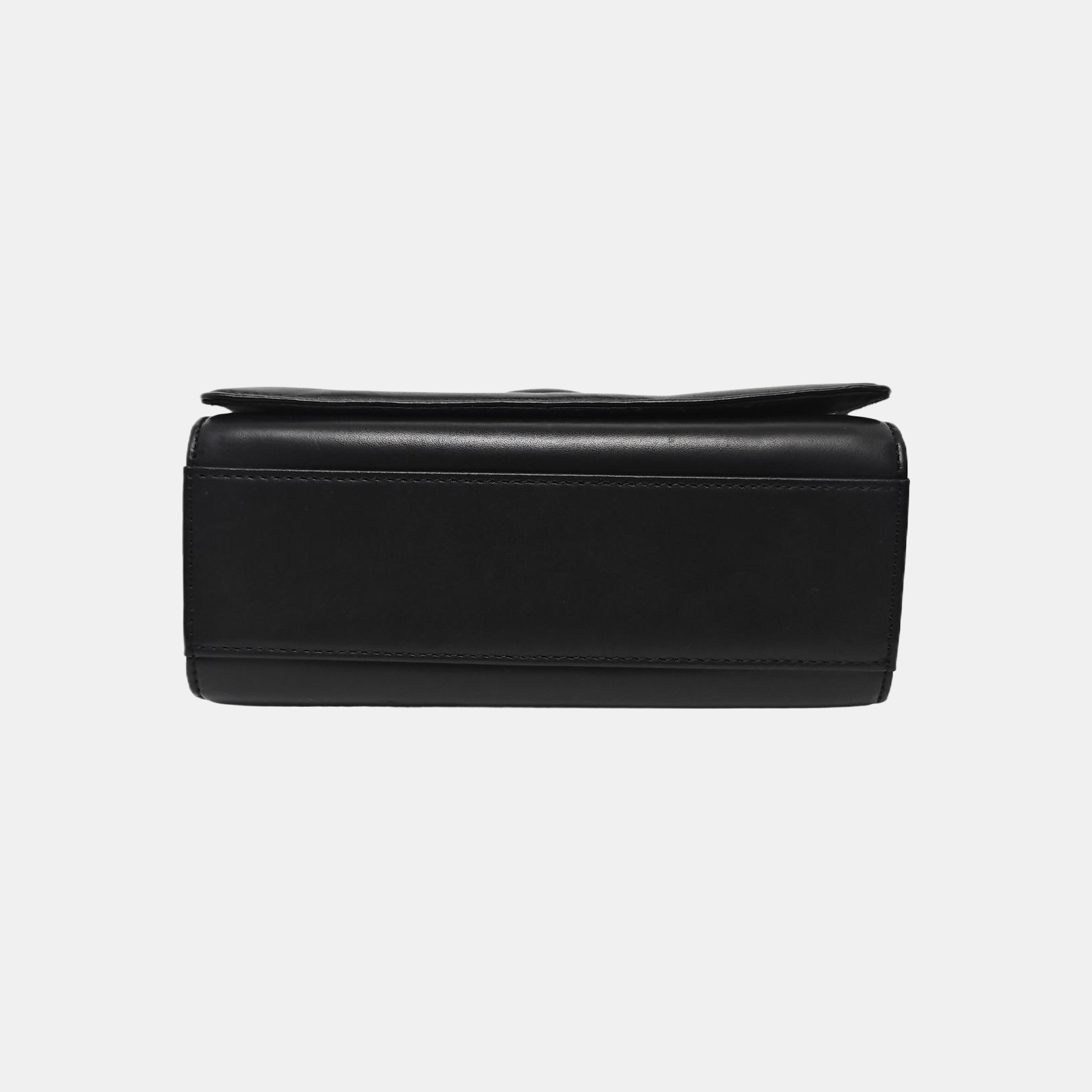 Calfskin Top Handle Bag Black