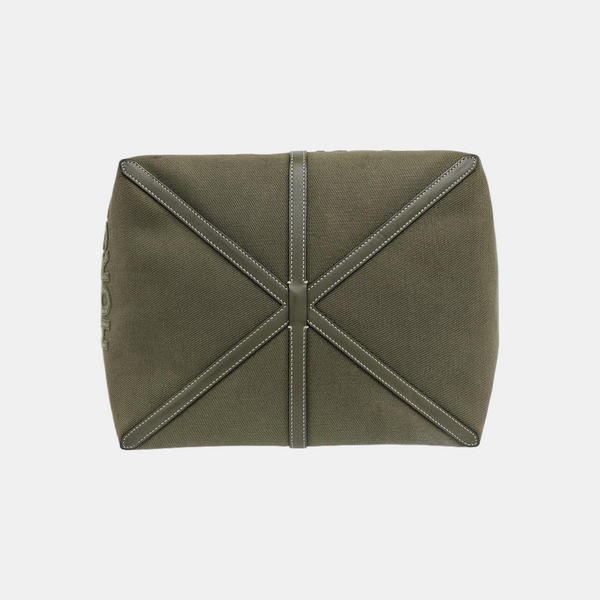 Quilted Canvas Tote Bag Green