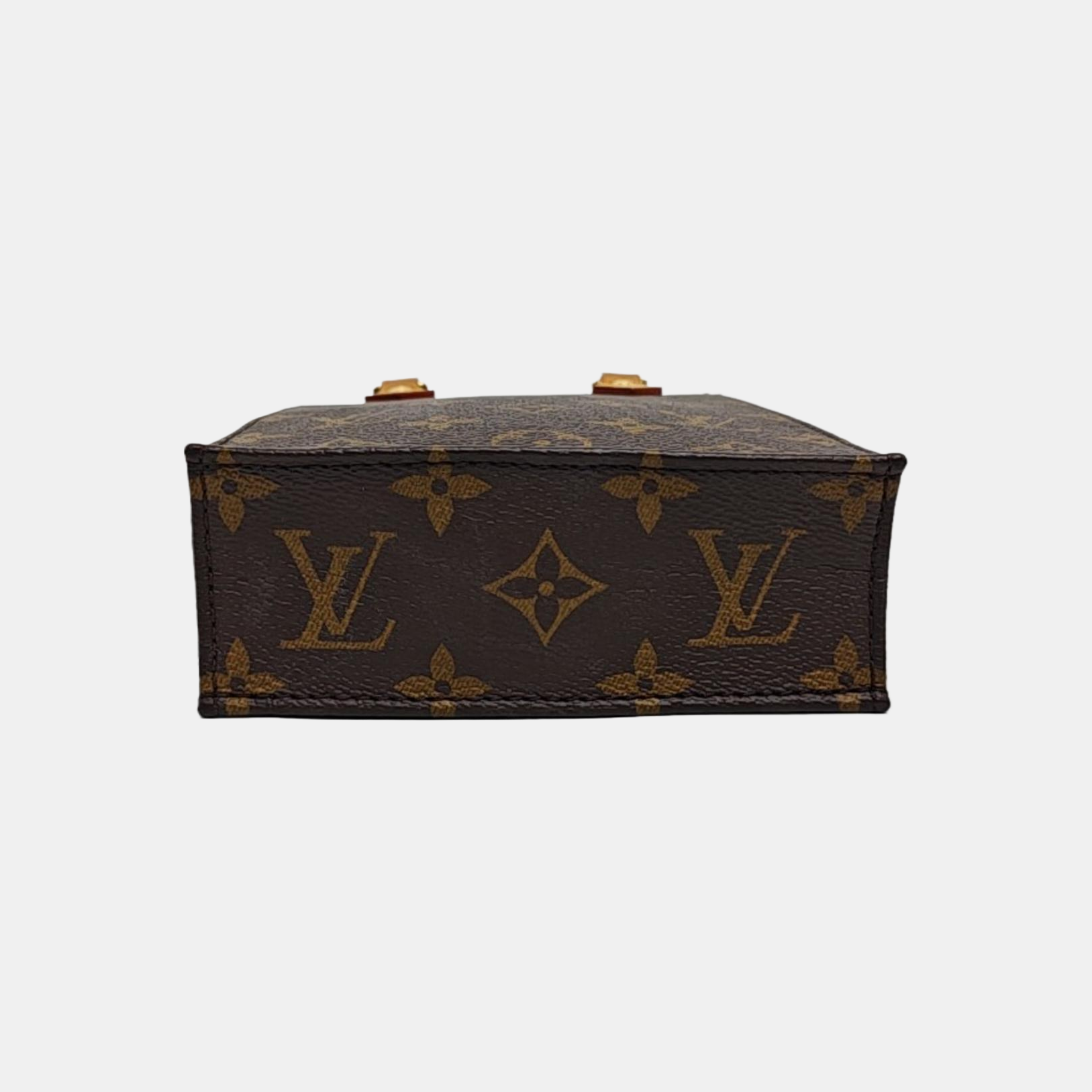 SAC PLAT Mini Monogram Coated Canvas Brown