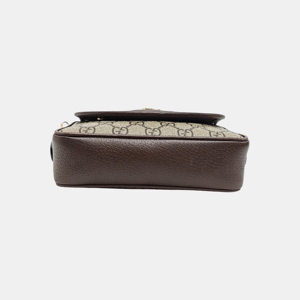 Monogram Coated Canvas Shoulder Bag Mini Beige