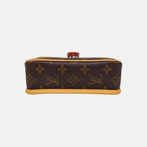 DIANE Nano Monogram Coated Canvas Brown