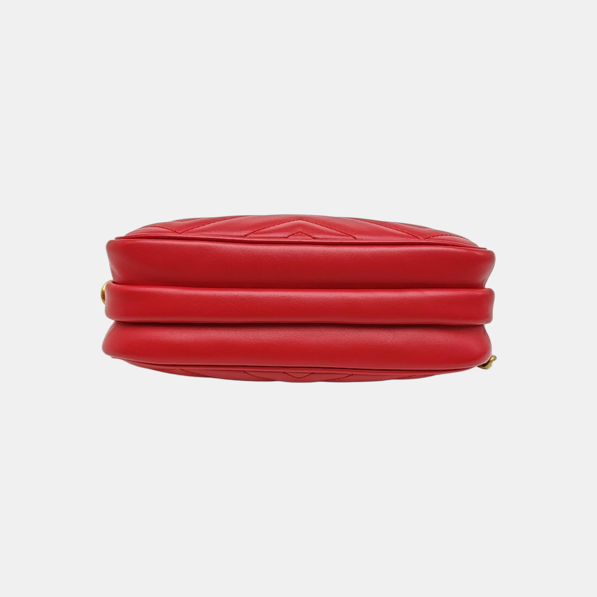 GG Marmont Mini Quilted Calfskin Red