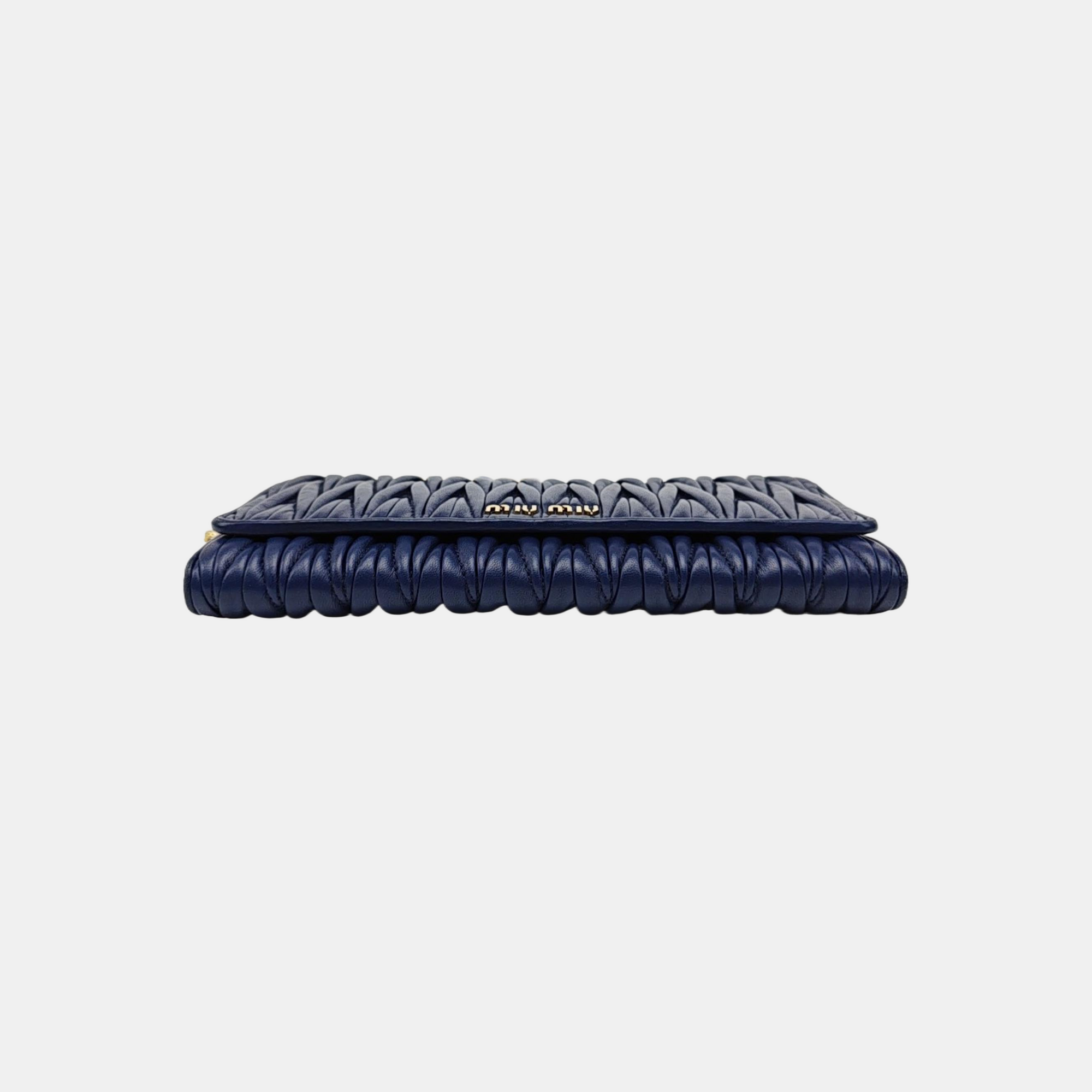 Quilted Lambskin Shoulder Bag Blue