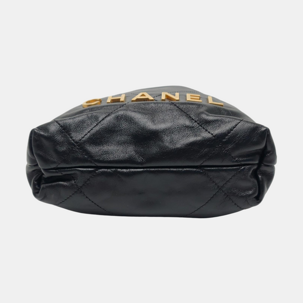 CHANEL 22 Mini Quilted Calfskin Black