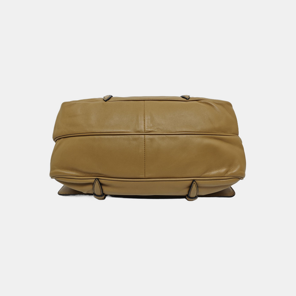 Lambskin Shoulder Bag Brown