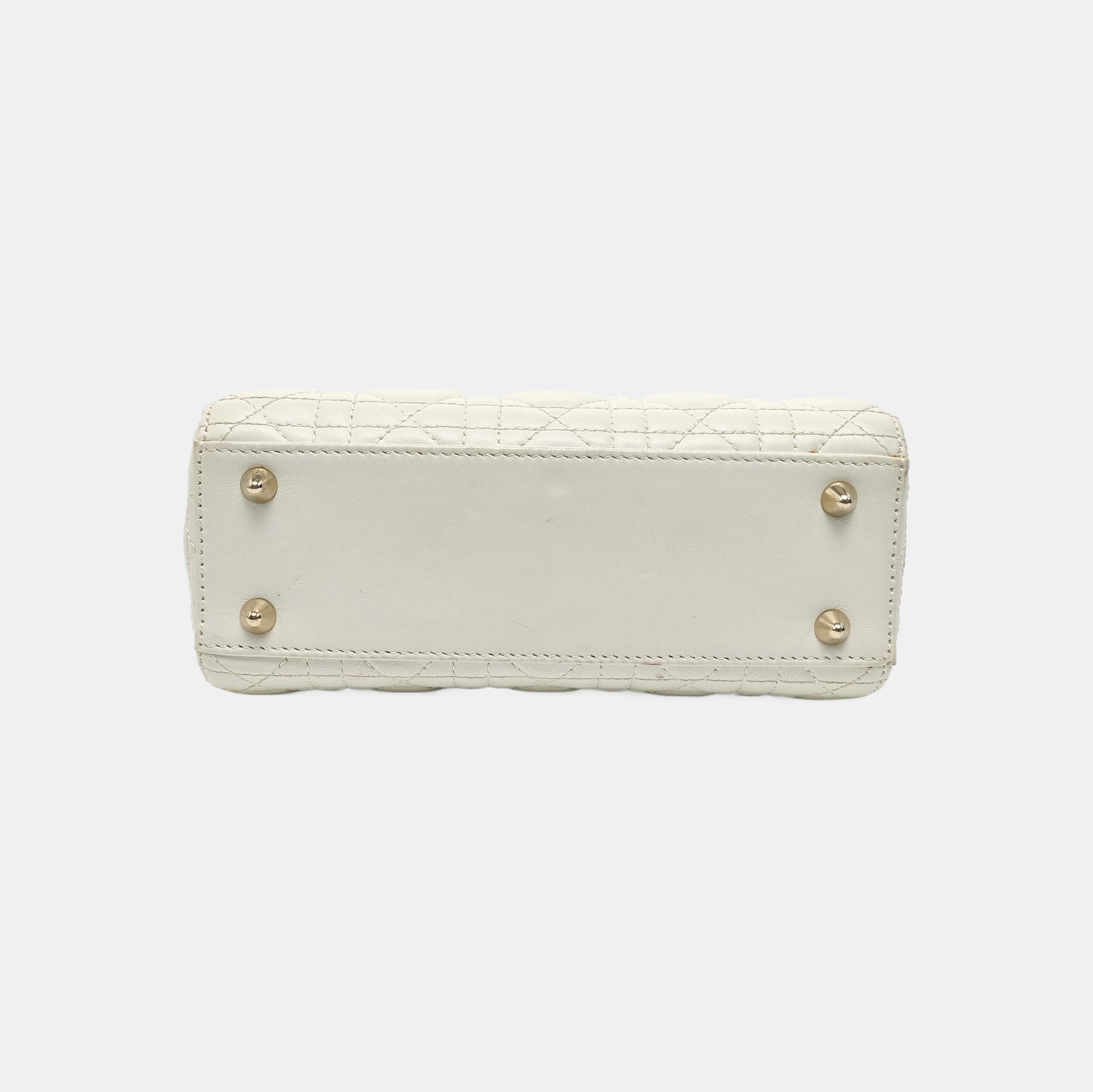 Lady Dior Small Cannage Lambskin White