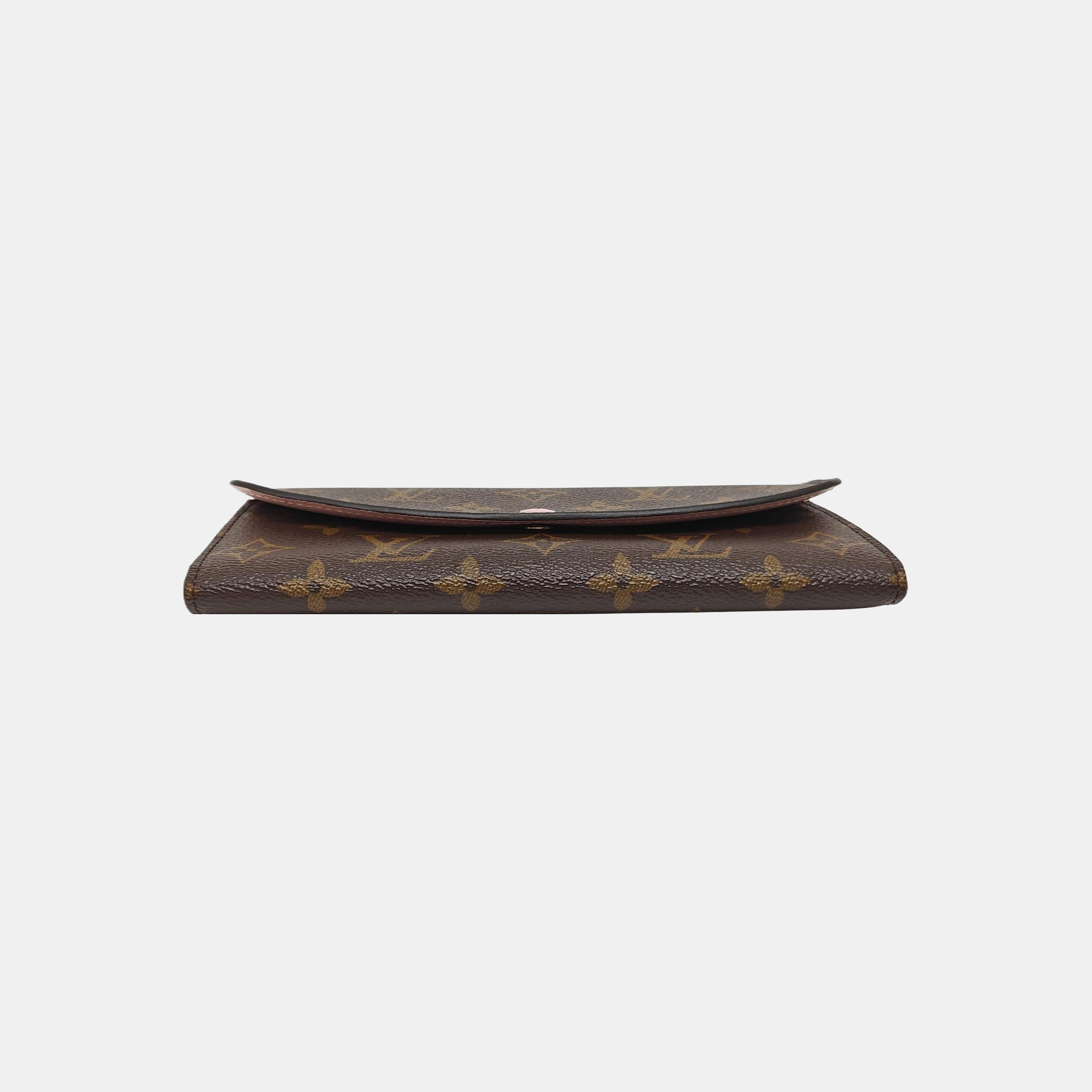 EMILIE Monogram Coated Canvas Brown Wallet