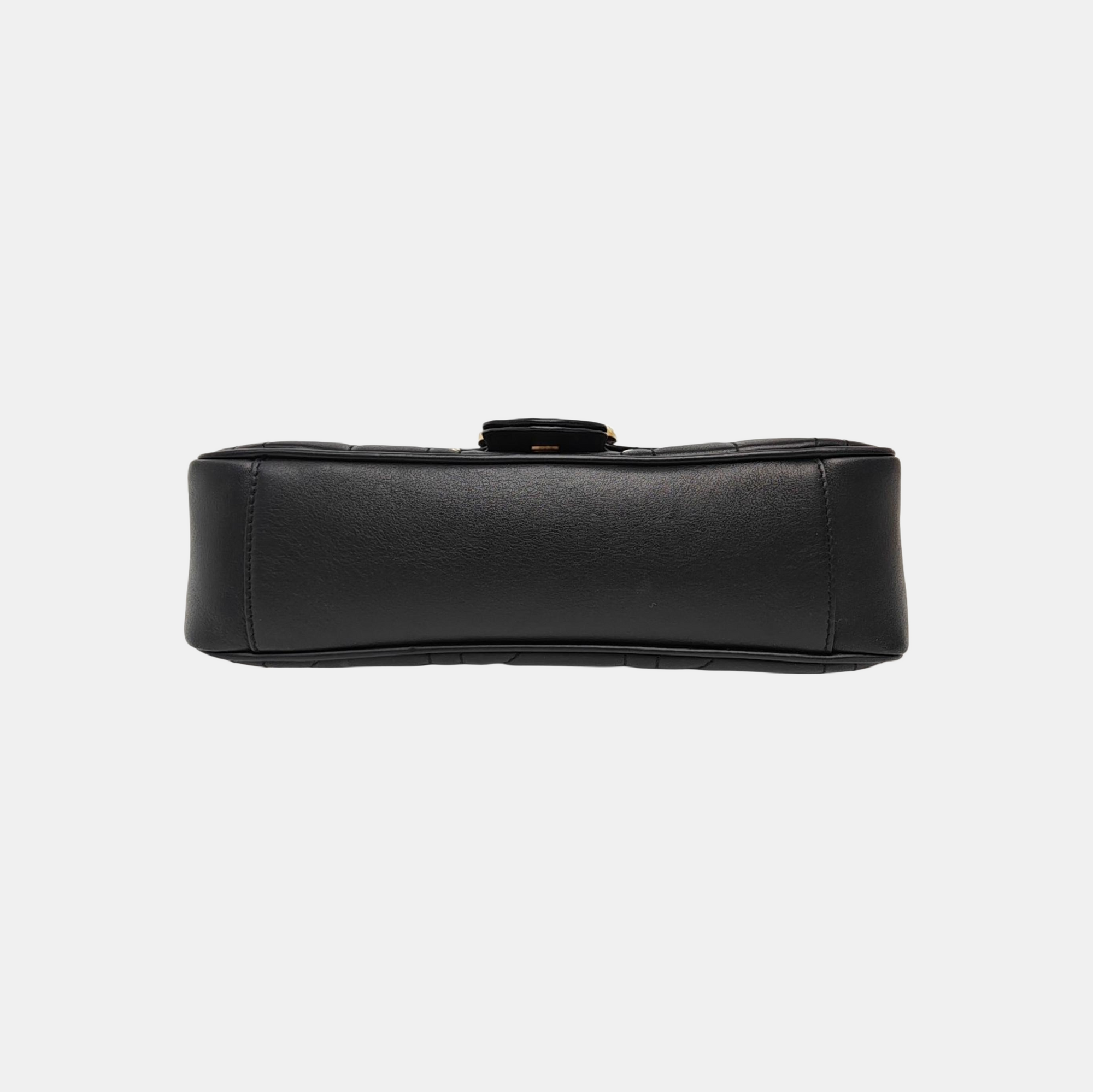 GG Marmont Medium Quilted Calfskin Black