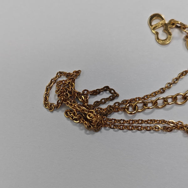 Twist Round Metal Gold Necklace
