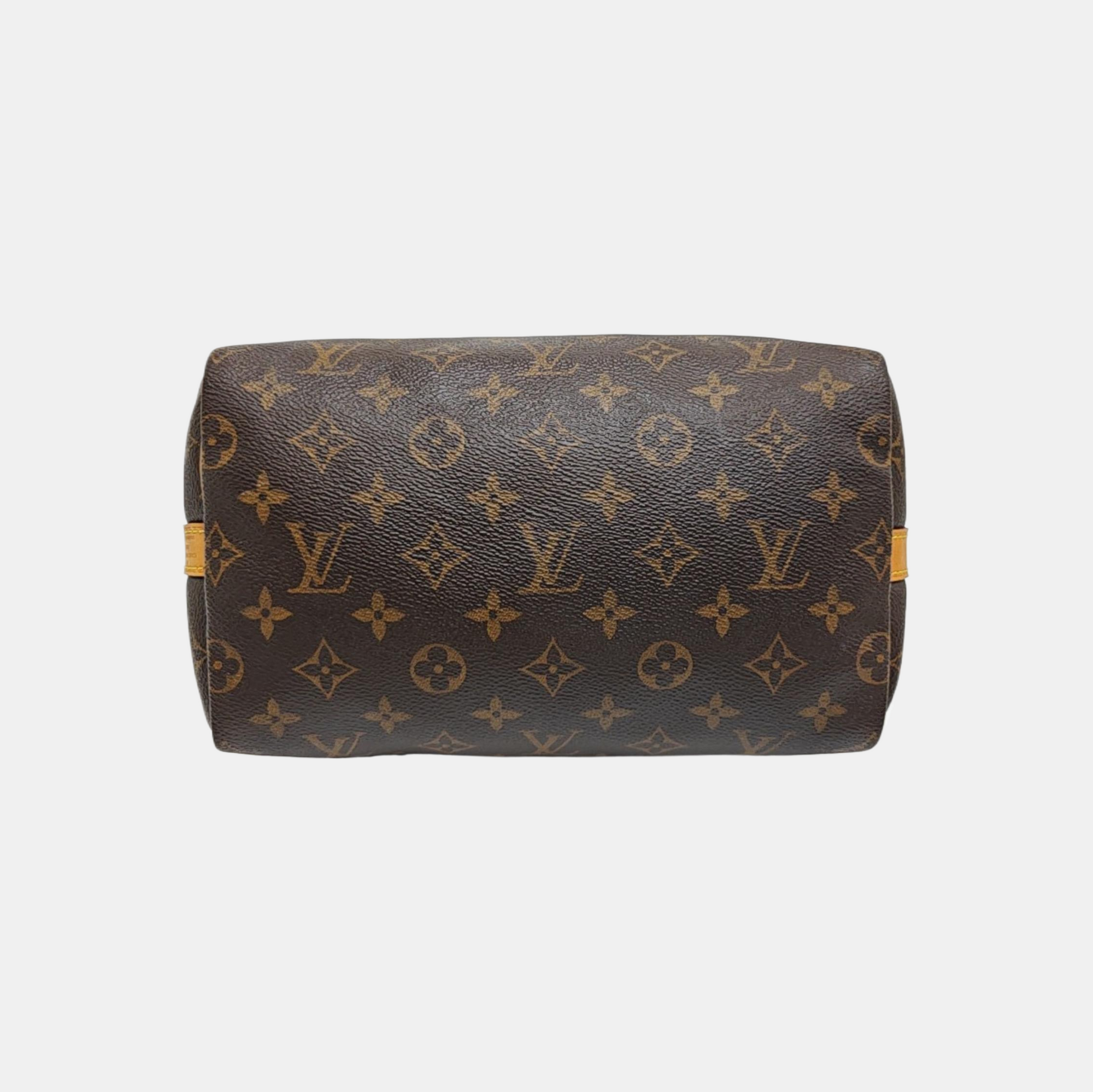 SPEEDY 25 Monogram Coated Canvas Brown