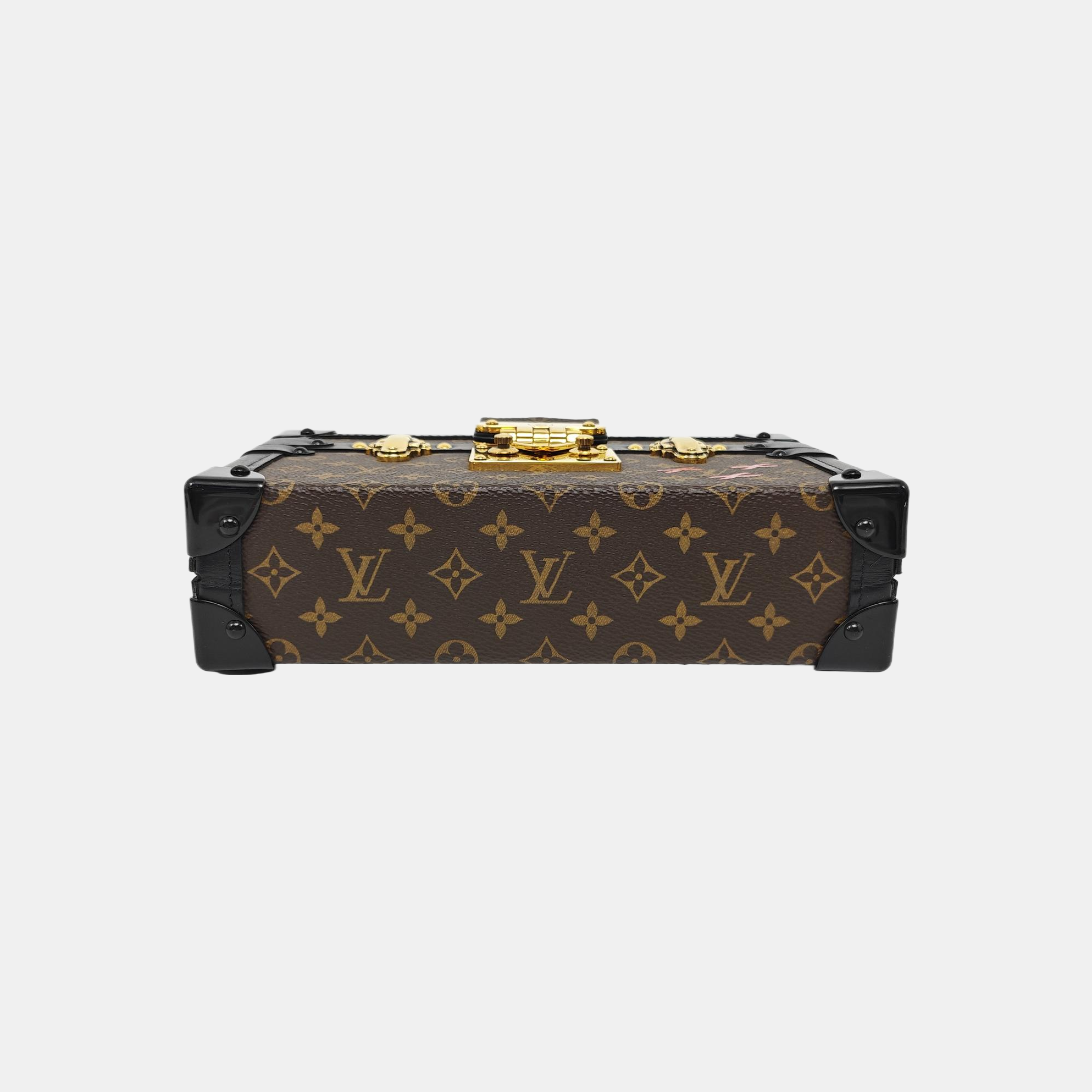 PETITE MALLE Monogram Coated Canvas Brown