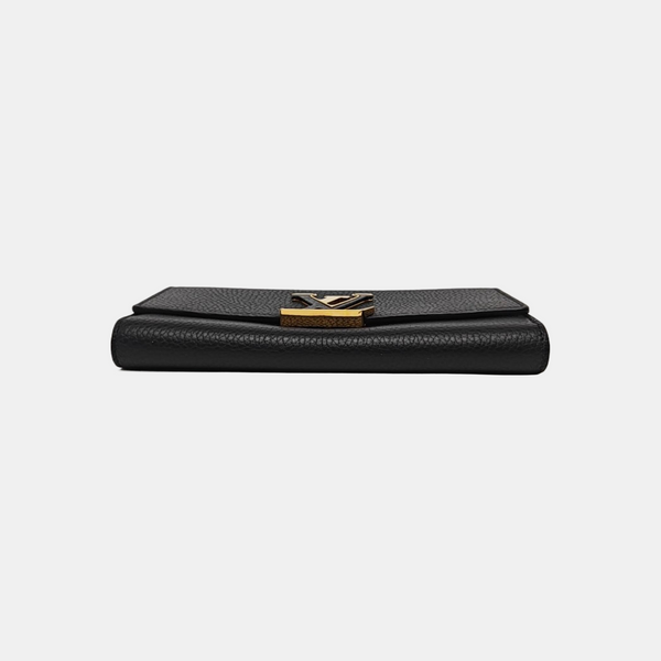 CAPUCINES Mini Monogram Calfskin Black Wallet
