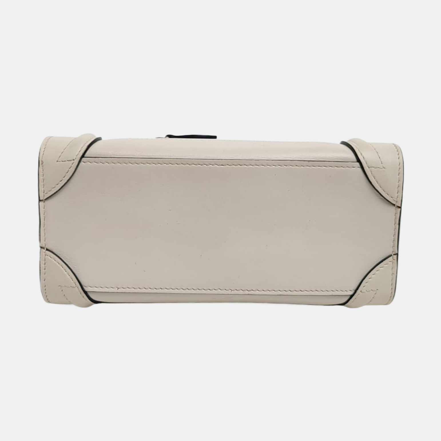 Authenticated pre-owned  LUGGAGE Nano Calfskin White - Tote Bag at Looply