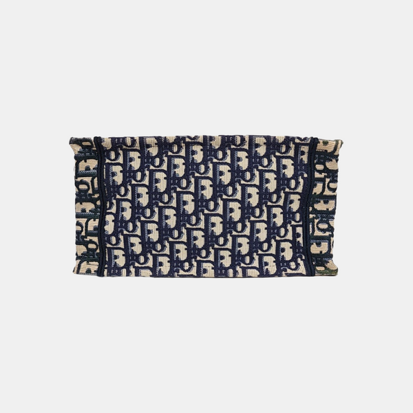Bolso de mano Dior Book Tote pequeño de lona Oblique azul