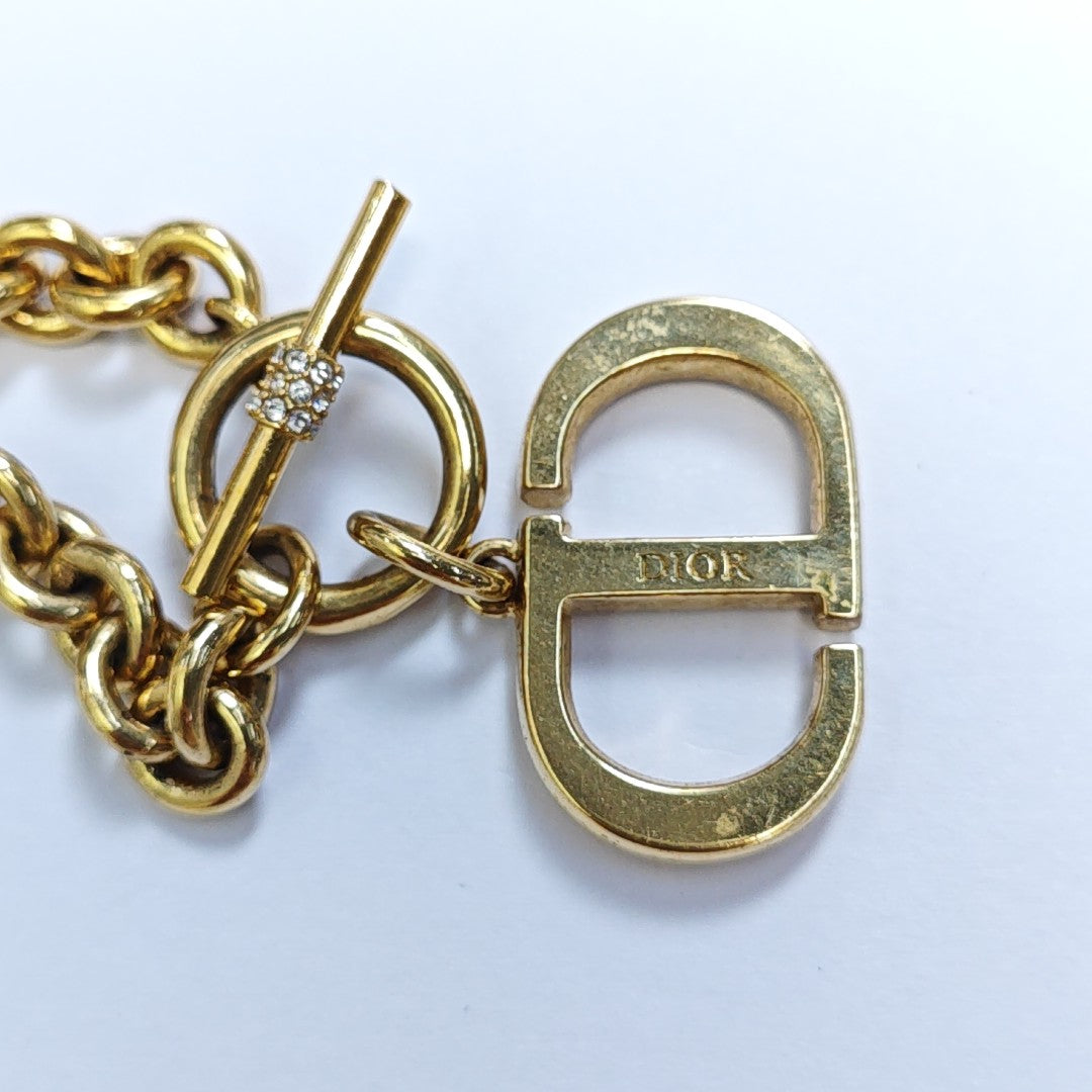 Petit CD Metal Gold Necklace