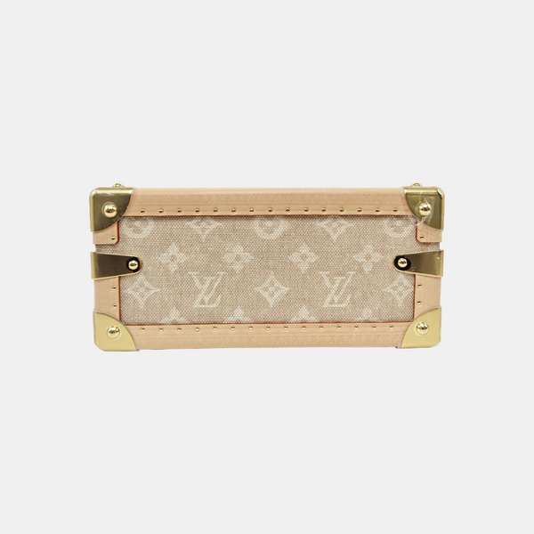 Monogram Denim Shoulder Bag Beige