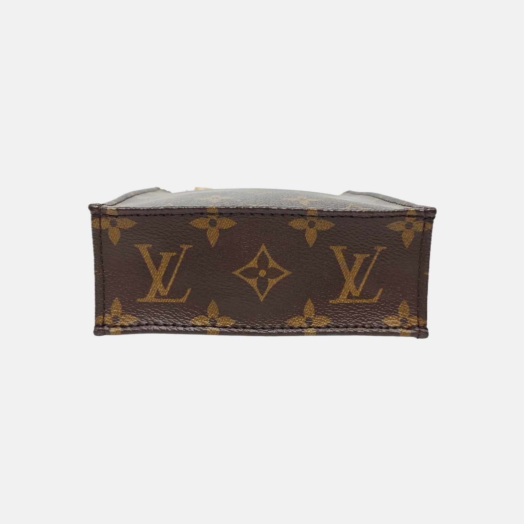SAC PLAT Mini Monogram Coated Canvas Brown