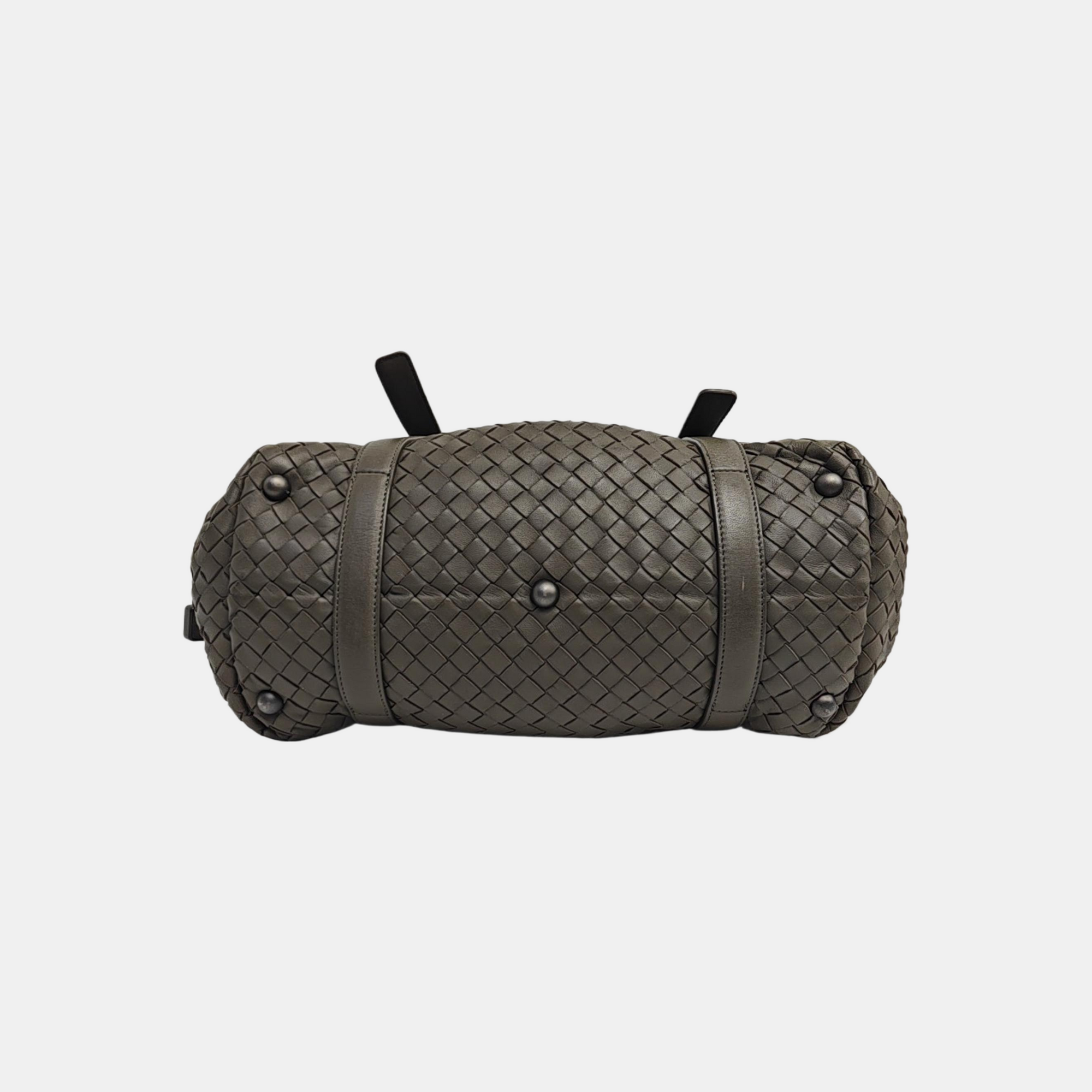 Lambskin Top Handle Bag Green