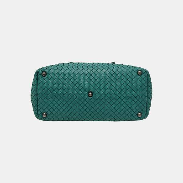 Lambskin Top Handle Bag Green
