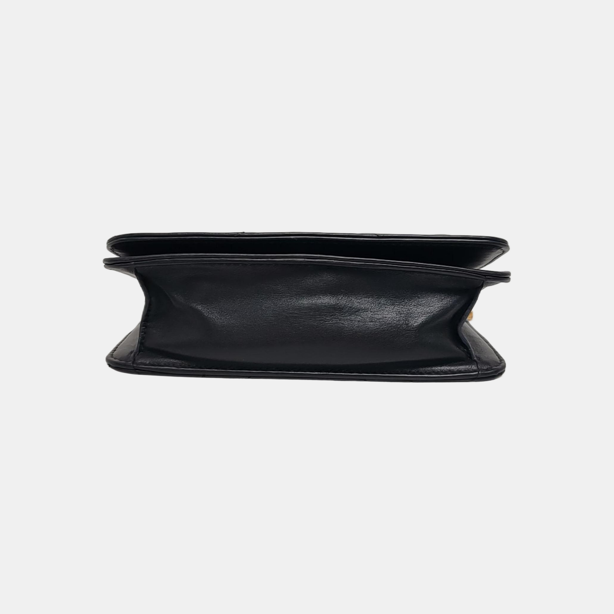 GG Marmont Super Mini Quilted Calfskin Black