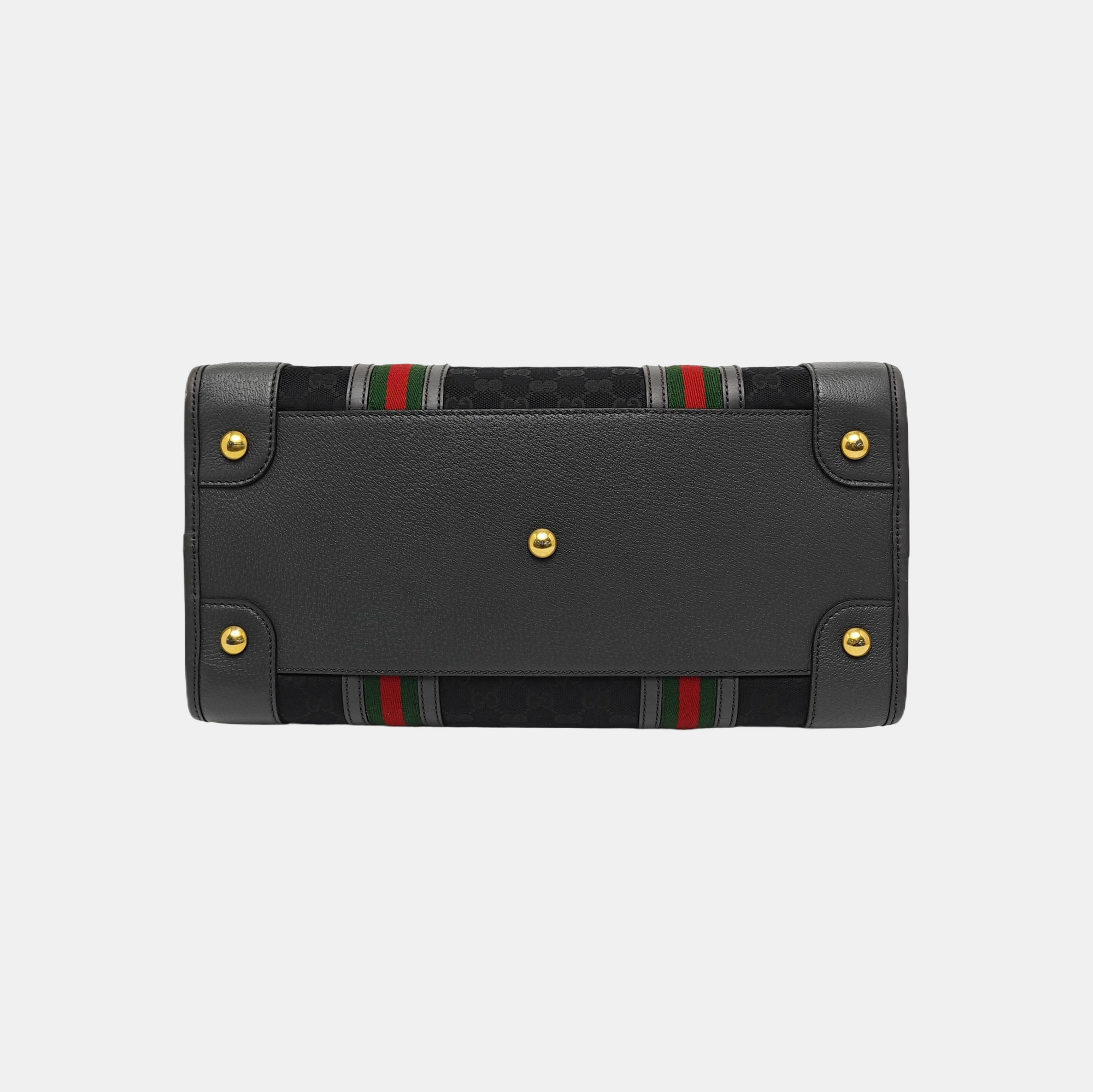 Monogram Canvas Shoulder Bag Black