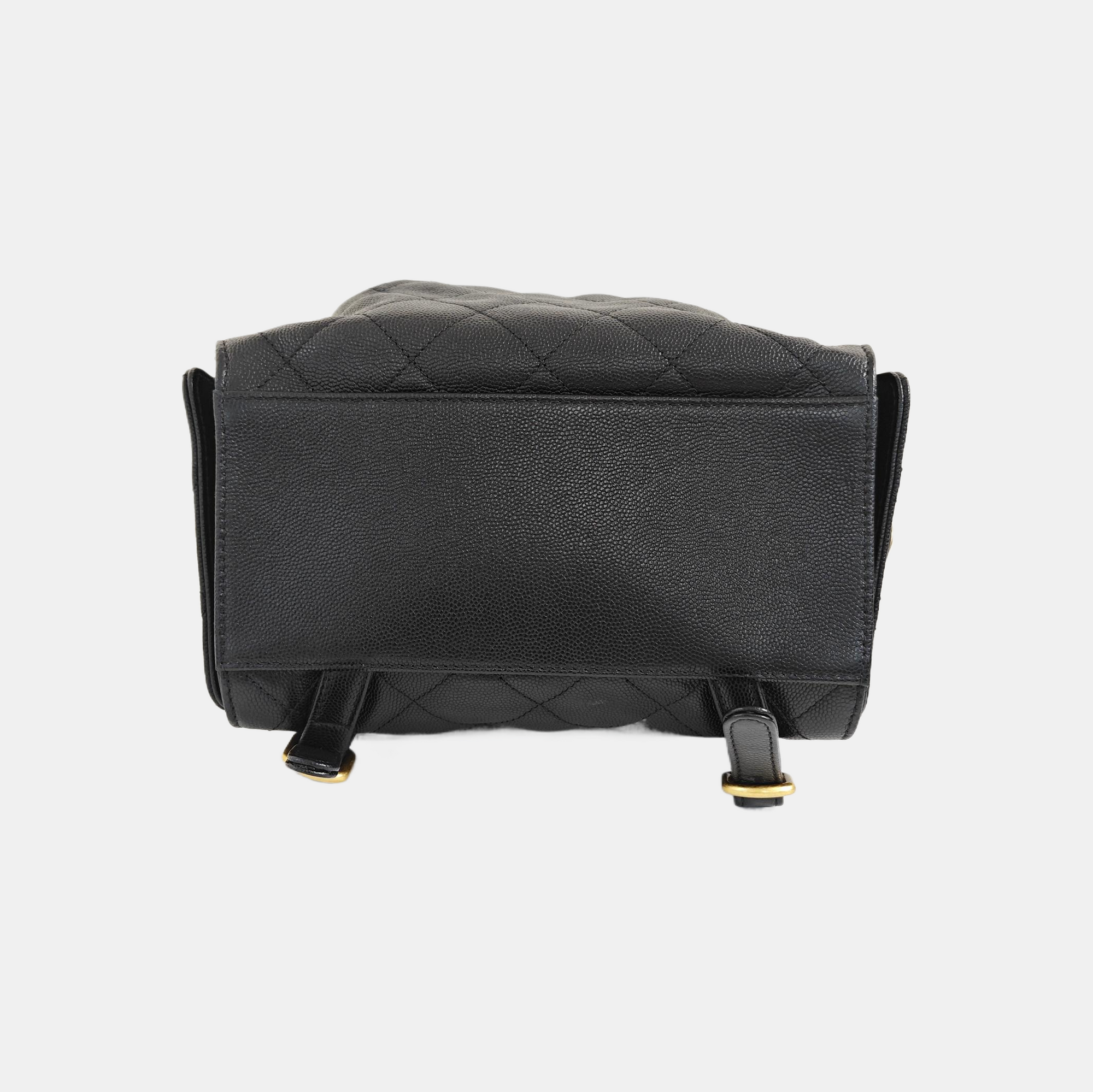CHANEL 25 Medium Quilted Grained Calfskin Black