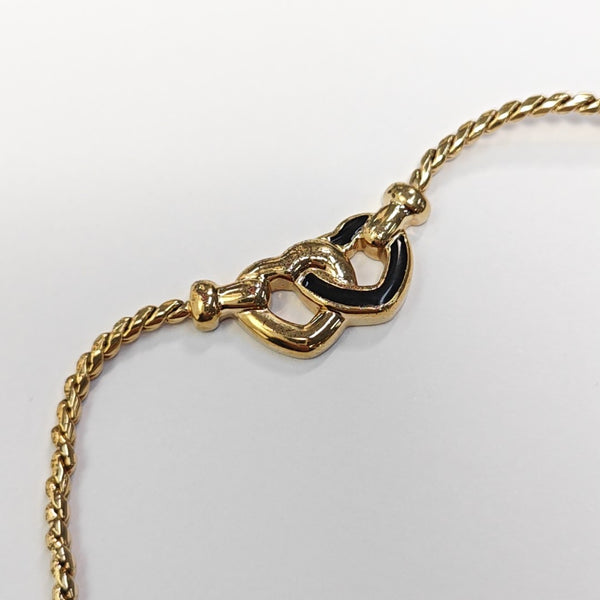 Twist Round Metal Gold Necklace