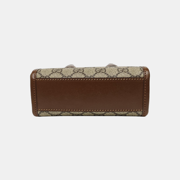 Retro Mini Monogram Coated Canvas Beige