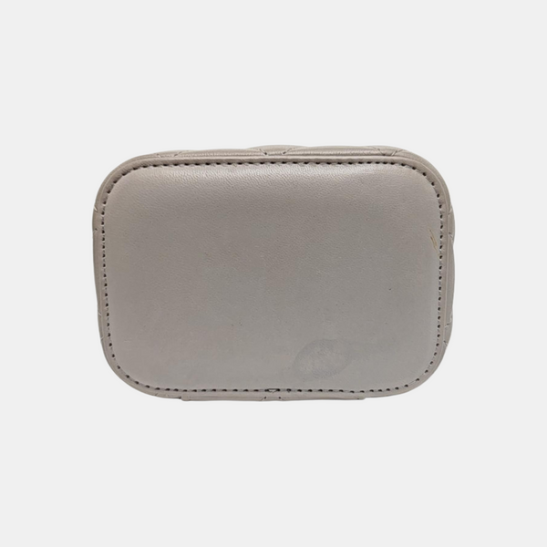 VANITY CASE Mini Quilted Lambskin Gray