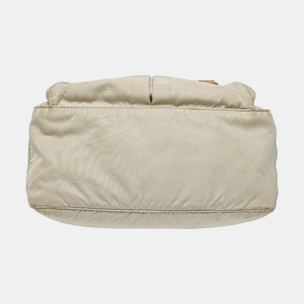 Nylon Shoulder Bag Beige