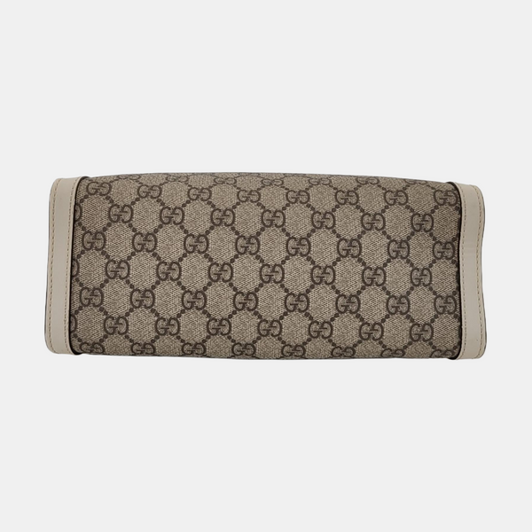 Padlock Small Monogram Coated Canvas Beige