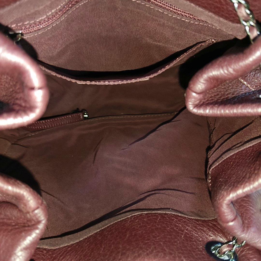 Chevron, Quilted Grained Calfskin Red