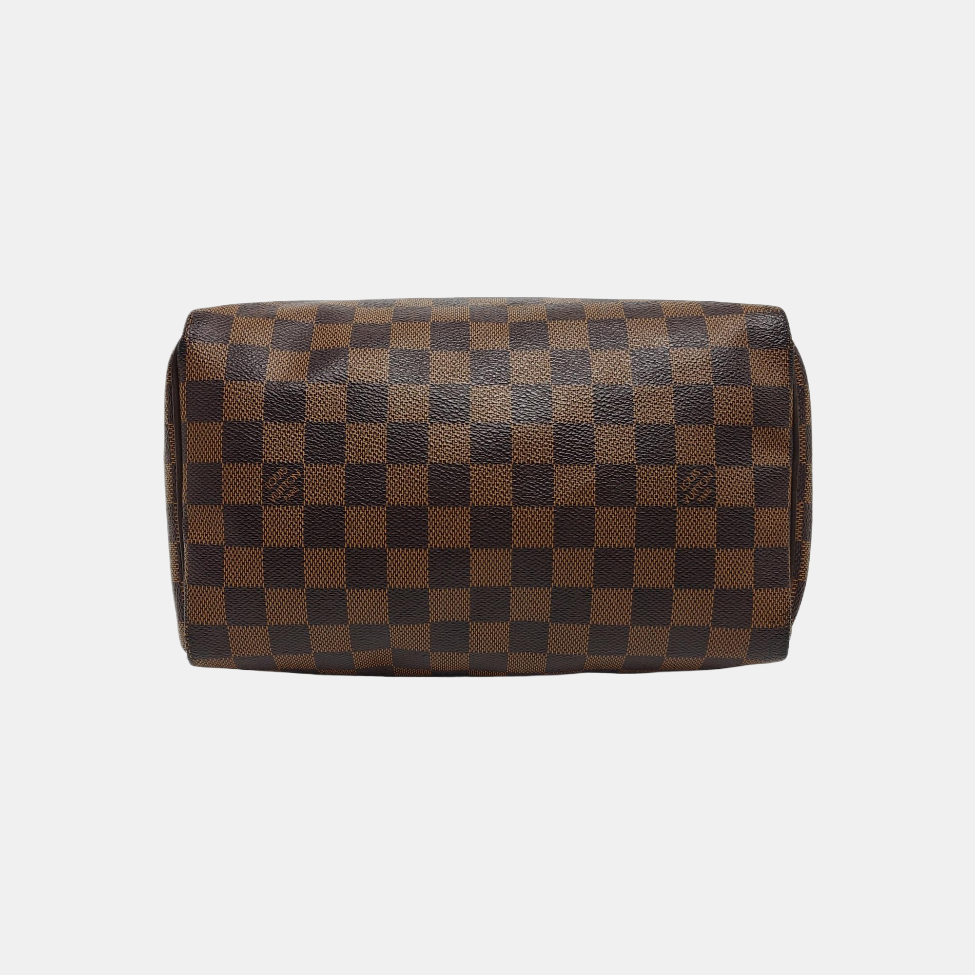 SPEEDY 25 Damier Ebene Coated Canvas Brown