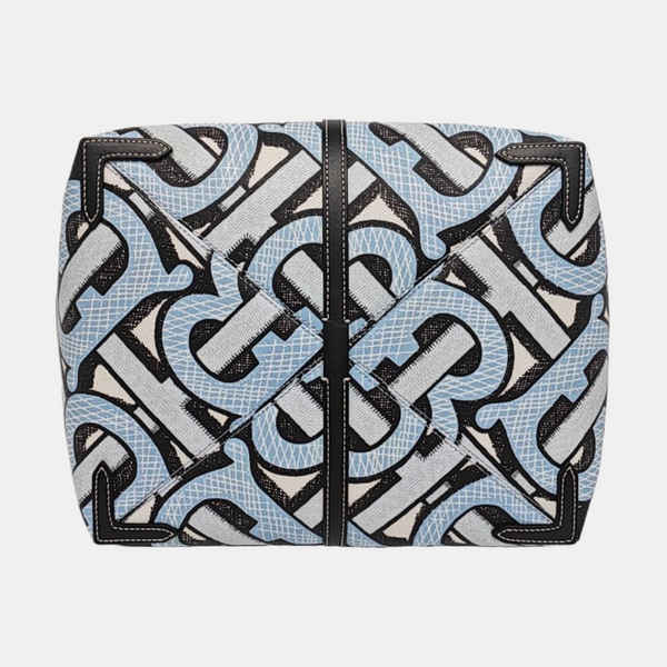 Beach Tote Coated Canvas Blue
