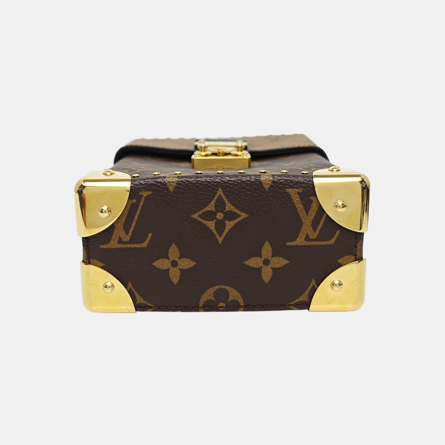 CAMERA BOX Monogram Coated Canvas Brown