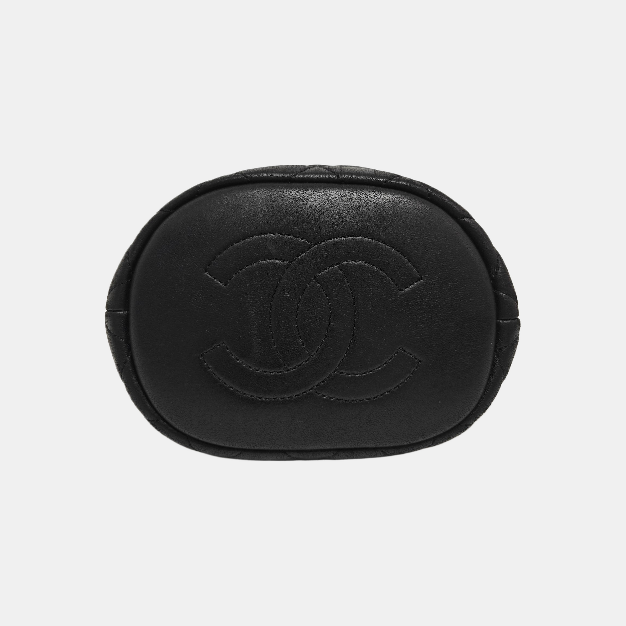DRAWSTRING Quilted Lambskin Black