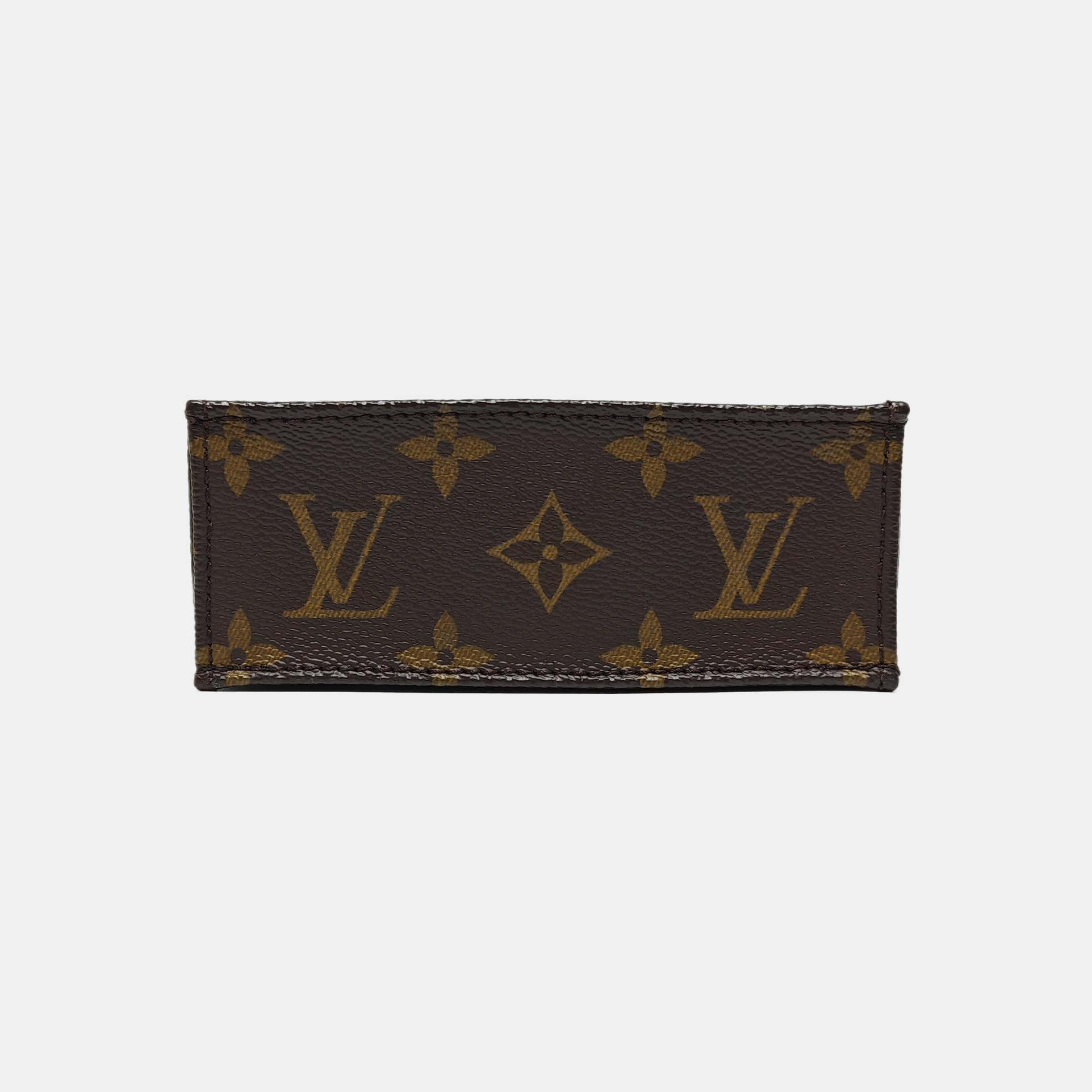 SAC PLAT Mini Monogram Coated Canvas Brown