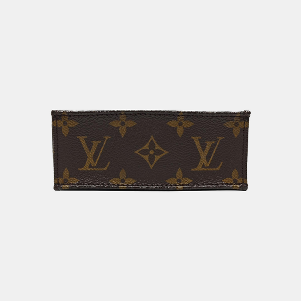 SAC PLAT Mini Monogram Coated Canvas Brown