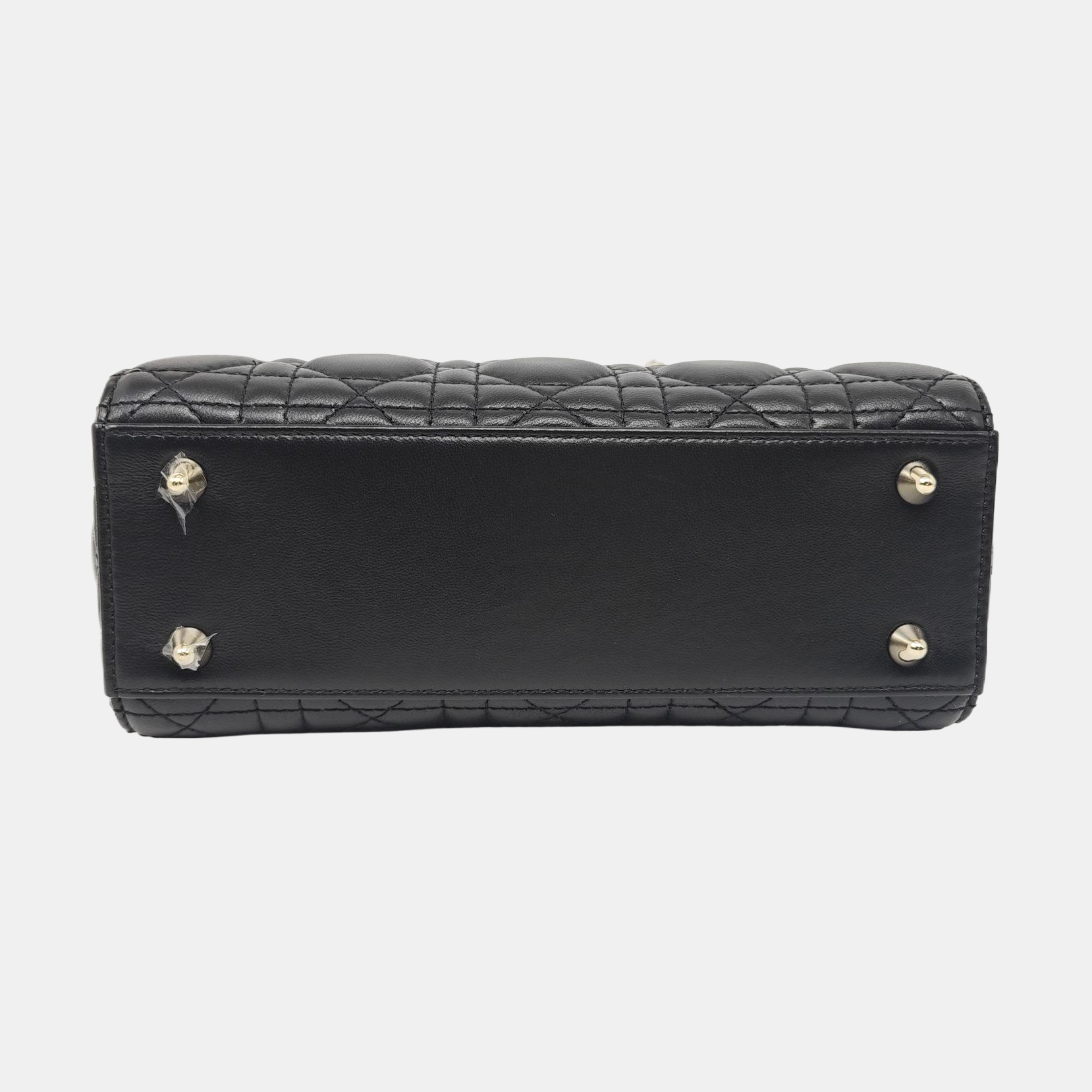 Lady Dior Small Cannage Silk Satin Black