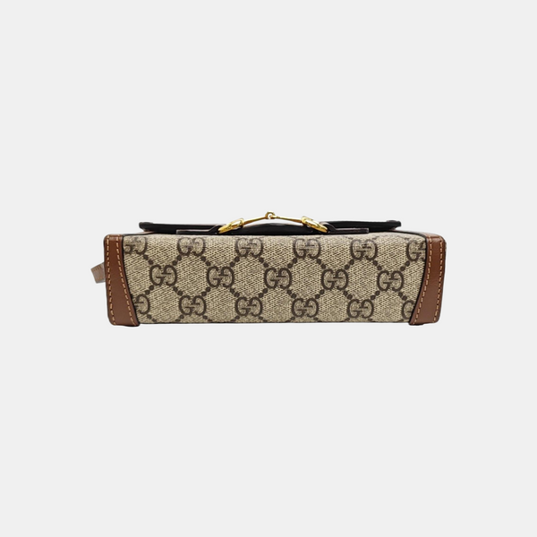 Horsebit 1955 Mini Monogram Coated Canvas Beige