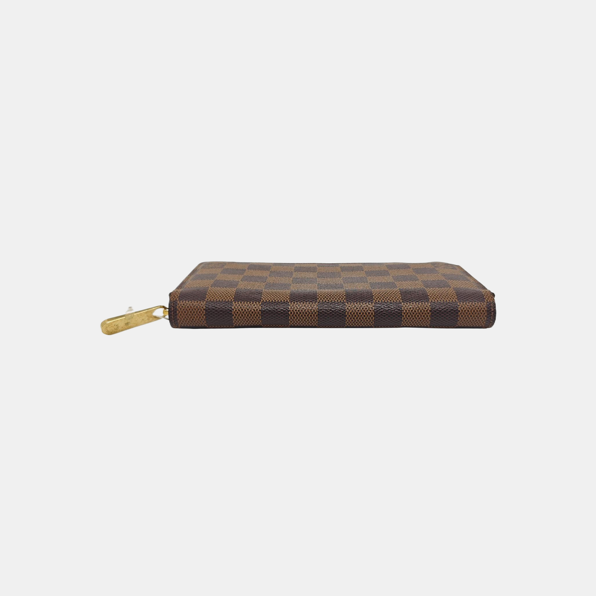 ZIPPY Damier Ebene Coated Canvas Brown Wallet