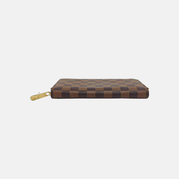 ZIPPY Damier Ebene Coated Canvas Brown Wallet