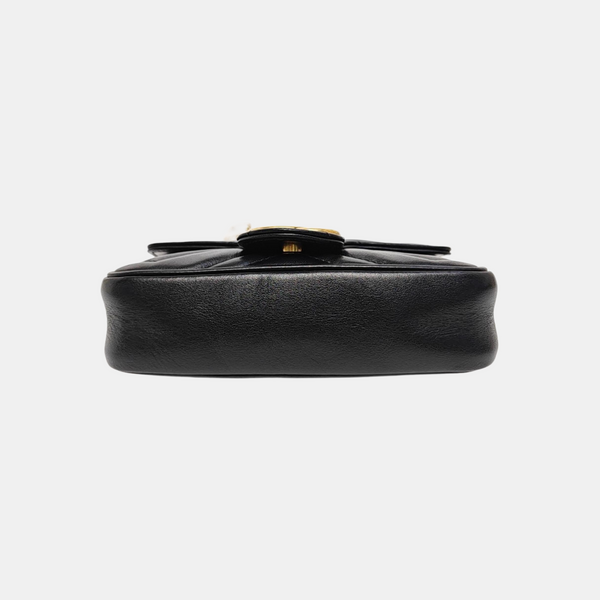 GG Marmont Mini Quilted Calfskin Black