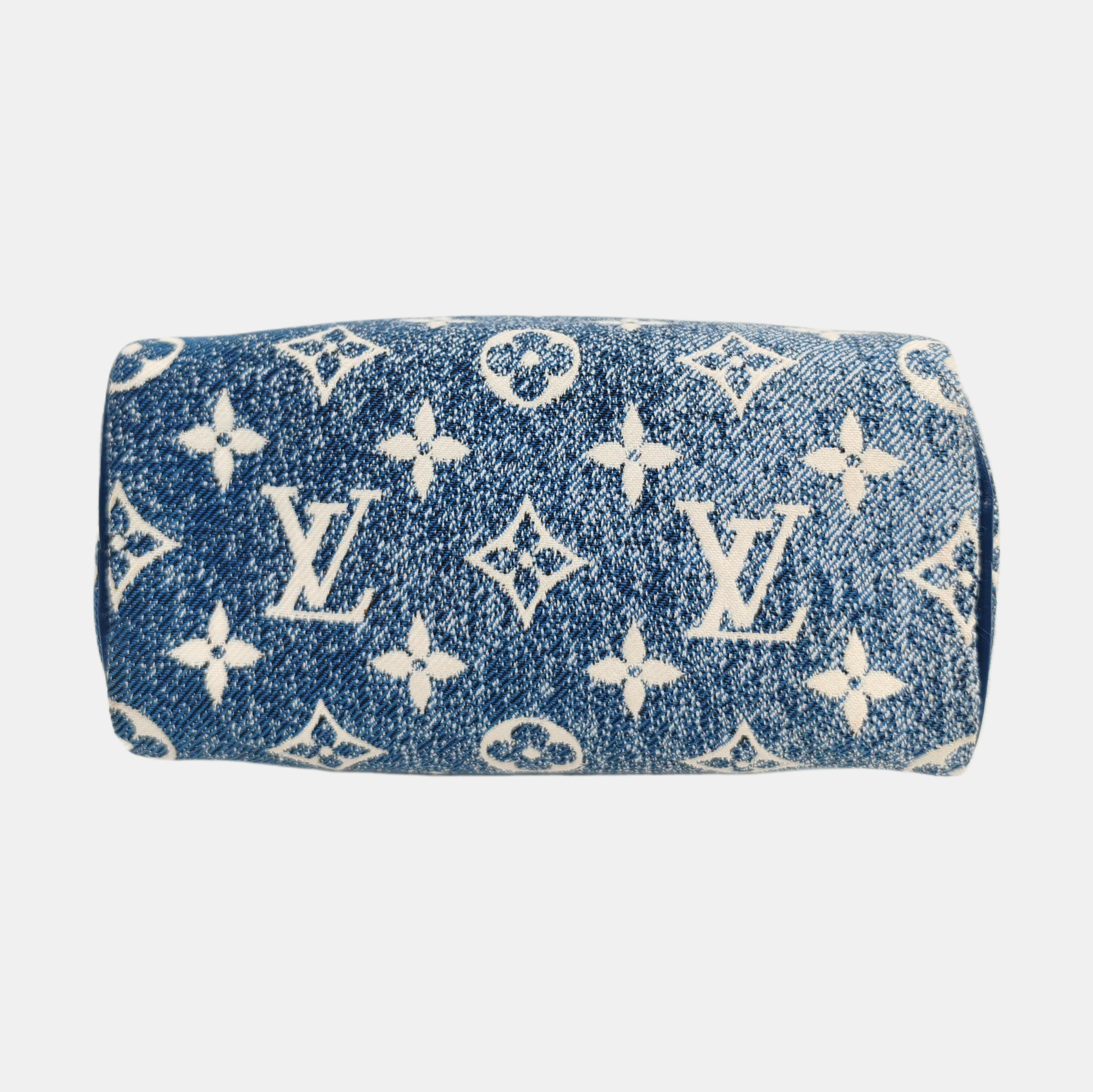 SPEEDY Nano Monogram Denim Azul