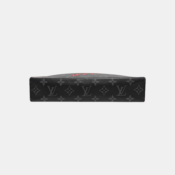 Pochette Voyag MM Monogram Coated Canvas Black