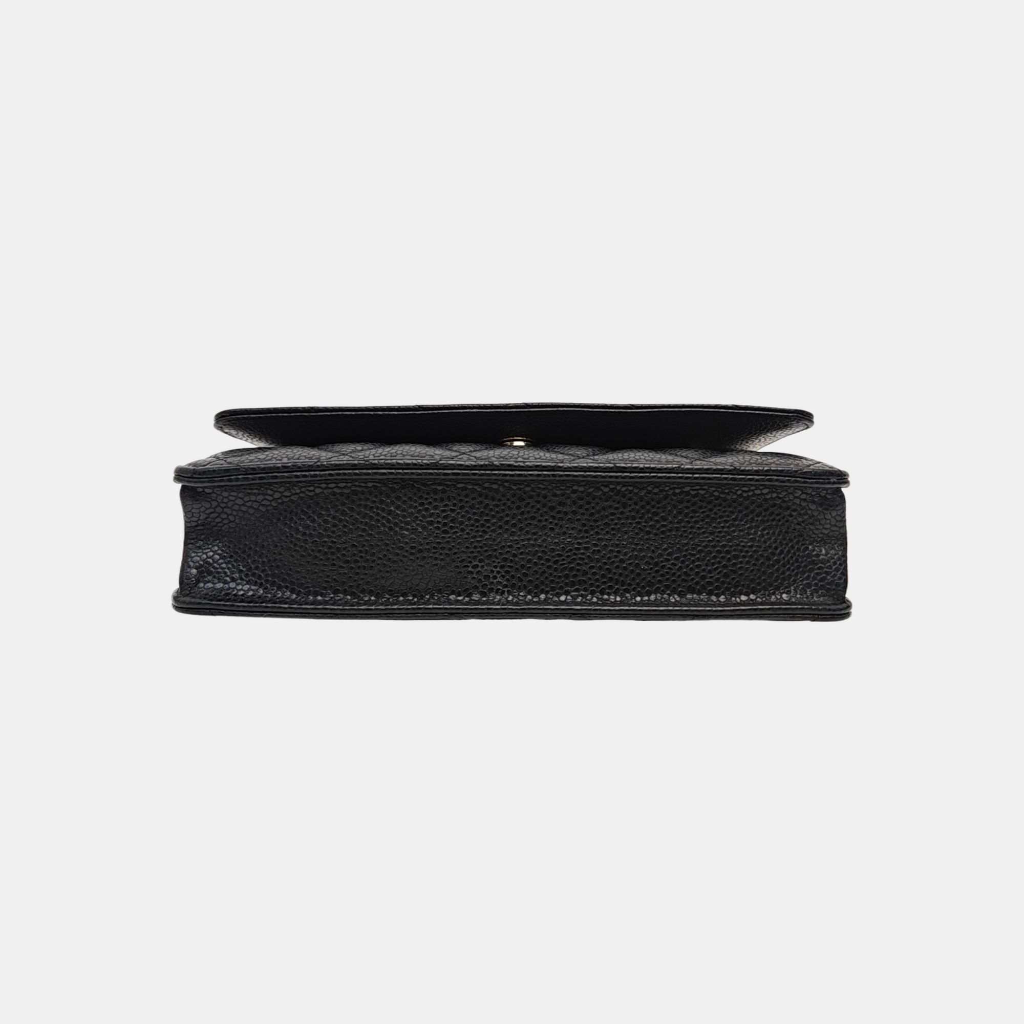WOC Quilted Grained Calfskin Black