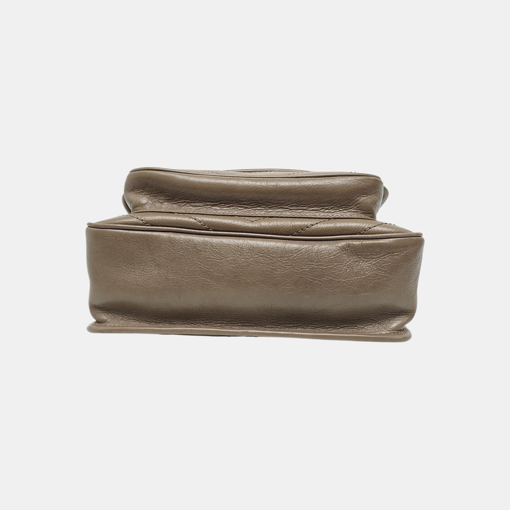 NIKI Medium Chevron Calfskin Beige