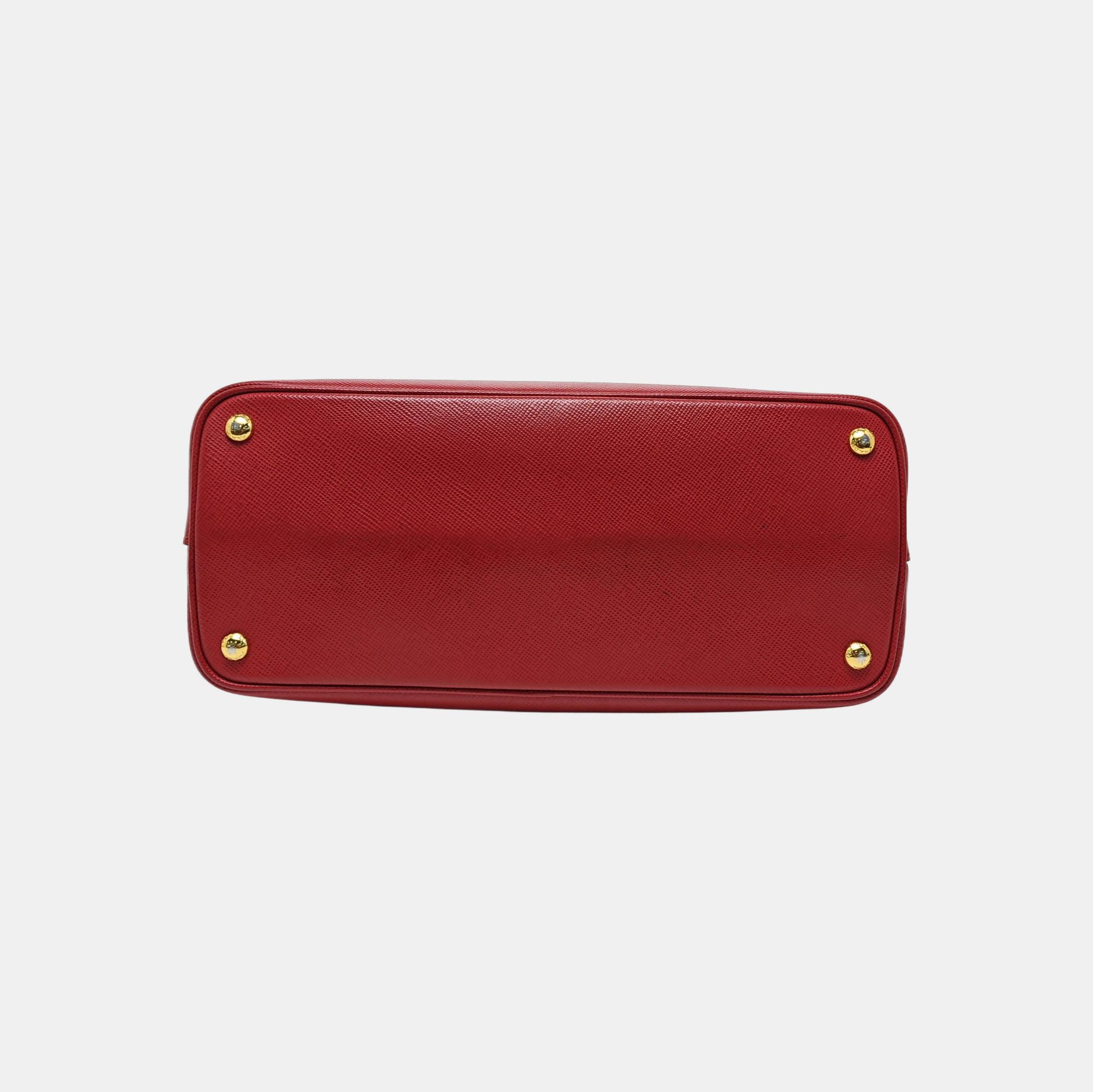 Double Medium Saffiano Calfskin Red